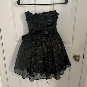 BABYBOO Fashion Mini Black Sparkle Dress